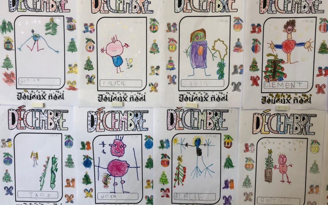Voici les bonshommes de décembre de la classe des MS/GS B
