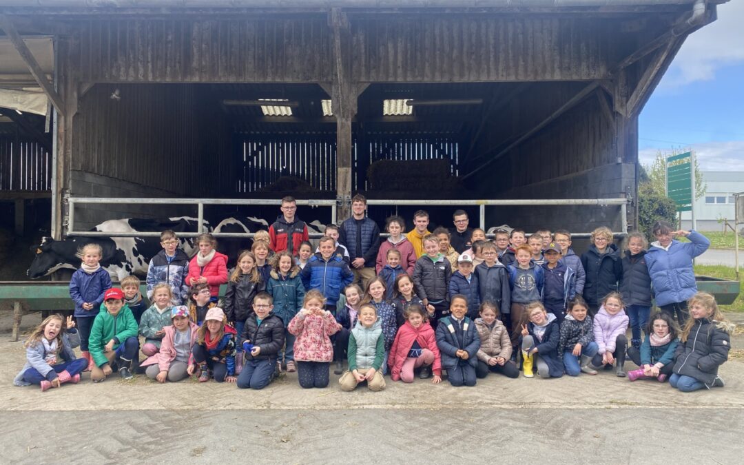 La journée à la ferme du lycée agricole de Laval avec les classes de CP/CE1 et Ulis.